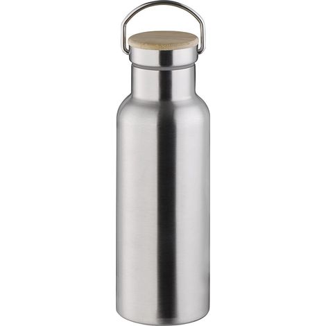 APS Borraccia in Acciaio Inox Resistente di Alta qualità, Bottiglia d'Acqua da 500 ml con Maniglia per Il Trasporto e Guarnizione di sostituto/Bottiglia a Doppia Parete. (1/5)