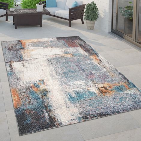 Paco Home Tapis Intérieur Et Extérieur Terrasse Cuisine Vintage Pastel Motifs Abstraits 60x100 cm, Multicolore (1/5)
