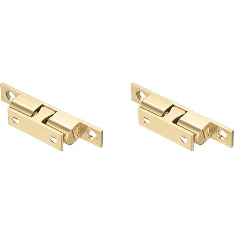 Boule Loquets (70 x 12 x 15.8mm) 2pcs, Laiton Double Boule Attaches - pour Maison Cuisine Placard Armoire Porte, Or Ton (1/5)