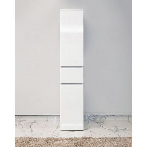 Colonna bagno bianco lucido cm 30x156 con 2 ante soft close (1/5)