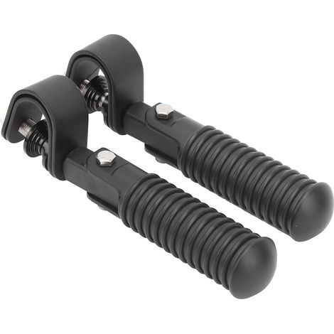 Repose-pieds en Caoutchouc Métallique de qualité Supérieure, Repose-pieds Pliable, Haute Résistance avec Caoutchouc Métallique, Idéal pour Barre de Protection Moteur de 1 Pouce (BLACK) (1/5)