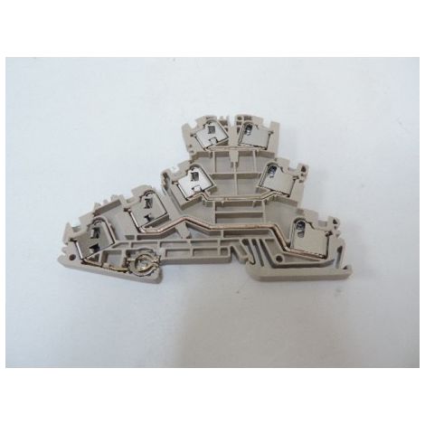 Bloc de jonction de raccordement d'alimentation moteur PUSH IN 4 400 V 30 A Beige foncé WEIDMULLER 1221340000