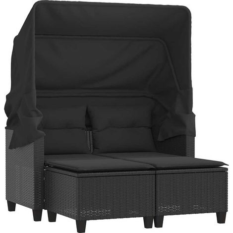 Garden Sofa  Black vidaXL