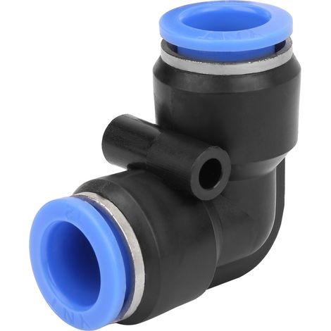 Raccord pneumatique rapide PV-12 12mm, coude égal en plastique, 10 pièces, connecteur push-fit pour tube d'air comprimé, raccord instantané pour flexible 12mm. (1/5)