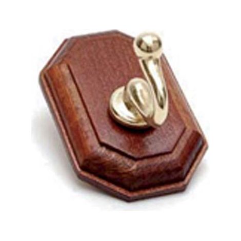 GANCIO A MURO CLASSIC - LEGNO NOCE ACCIAIO ORO POSTI 1- 10 pezzi