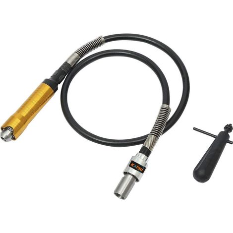 Eje flexible con mandril de llave de 6 mm, longitud de 40", adaptador de extensión de eje flexible eléctrico para amoladora, pulidora y amoladora angular rotativa. (1/4)