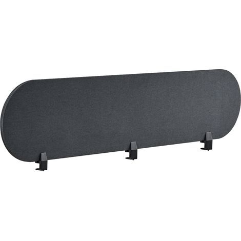 Panel separador tablero PET acústico tapizado de tela 180 x 40 cm gris oscuro Sparky