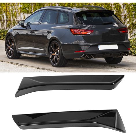 2 Pièces Aileron Latéral Arrière pour SEAT LEON 5F FR Mk3 2013-2021, Noir Brillant, Accessoire Extérieur (1/5)