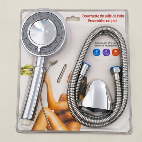 Ensemble de douche 3 pièces modèle 0041 grand miroir douchette à main ronde 0041 1,5 kg – Livraison gratuite