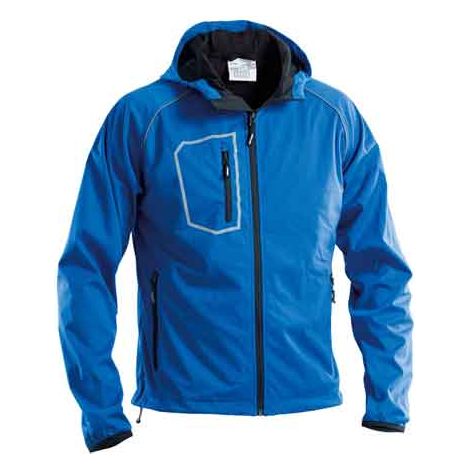 GIUBBINO SOFTSHELL CON CAPPUCCIO 'FASTEN' BLU Tg. XXL (60-62) (1/2)