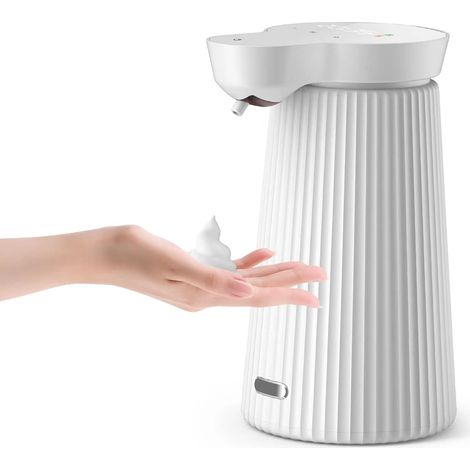 17oz/500ml berührungslose automatische Seife, Schaumseife 3 einstellbare Stufen, Seifenstandanzeige, Batteriestand, Zeit, Erinnerung an niedrigen Füllstand, für Küche und Badezimmer (1/5)