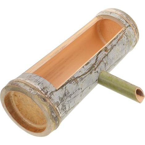 Fontaine à Eau en Bambou Naturel 18-26 Cm, Tube Artisanal pour Aquarium et Jardin Zen, Fontaine Décorative Intérieure, Cascade de Bambou