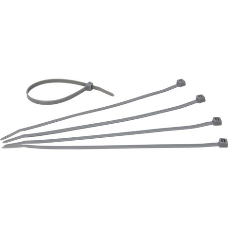 Kopp 324620092 - Fascette serracavi, 200 x 5 mm, 50 pezzi, colore: Argento