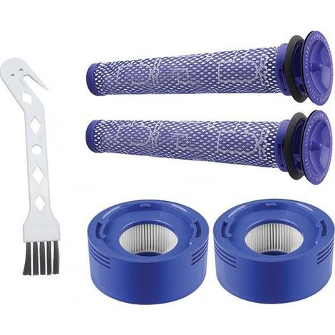 Adecuado para accesorios de aspiradora Dyson V7 V8 (incluye 2 postfiltros HEPA, 2 prefiltros, 1 herramienta de limpieza) (1/4)