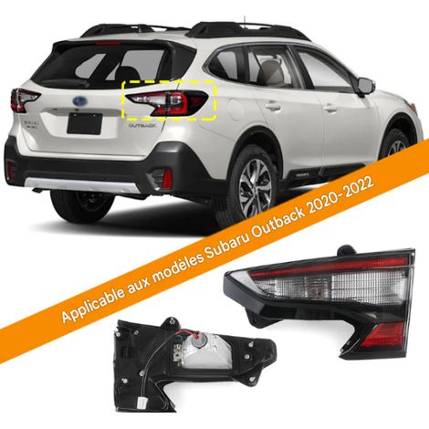 Feu Arrière Intérieur Hayon Gauche / Droit pour Subaru Outback 2020 2021 2022 2023 Bloc multifonction feu stop, clignotant, feu de recul, pièce de rechange étanche identique à l'origine pour SUV Suba (1/4)