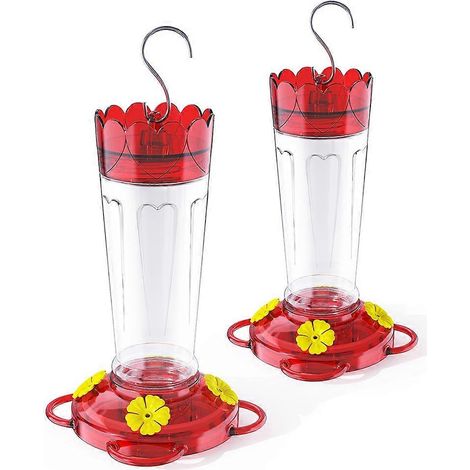 2 nourrisseurs à abeilles en plastique, 414 ml, 4 trous, avec perchoir, protection anti-fuite.-AquaForge (1/4)