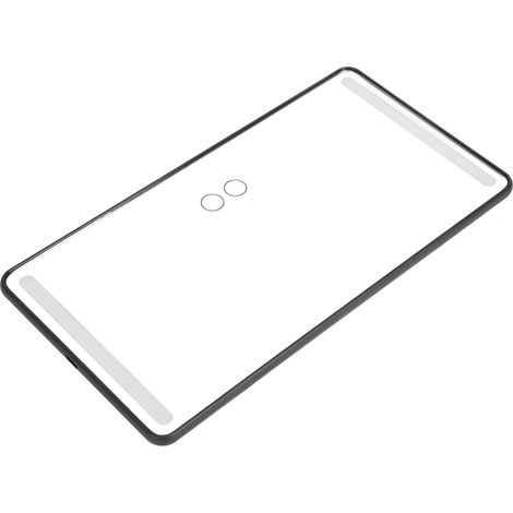 Miroir de courtoisie pour voiture avec écran tactile, luminosité réglable, rechargeable, 3 LED, noir (1/5)