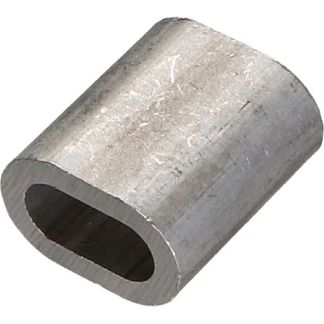 Manchon à sertir Aluminium pour câble ame textile Diamètre 6 et ame métallique Diamètre 5 - 1 pièce (1/3)