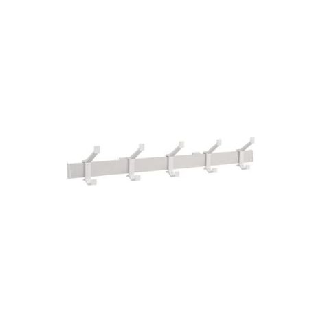 Perchero  de  pared  Alu.F1  ma  plata  5  ganchos  para  sombreros/abrigos  L.730mm (1/2)