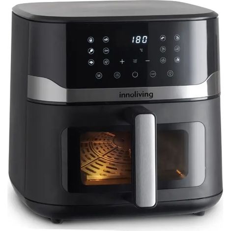 Friggitrice de aire digital 10 litros 1800W con ventana de control y 12 programas automáticos (1/3)