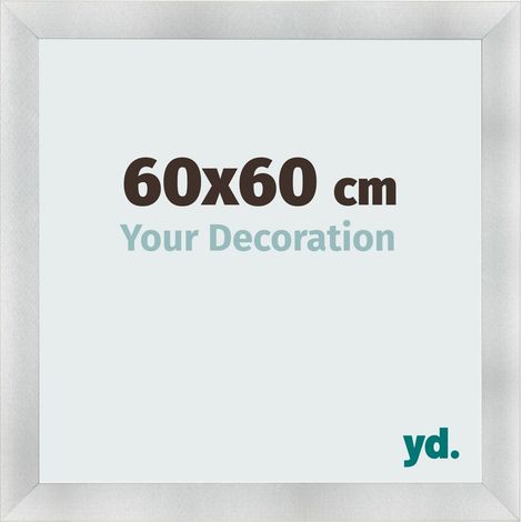 yd. - Cadre photo 60x60 - Aluminium Brosse - MDF - Pisa (1/5)