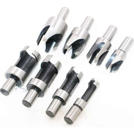 8pcs, Wood Plug Cutter, Wood Plug Drill Bit, Dowel Making Drill Bit, Cutting Tool (1/5)