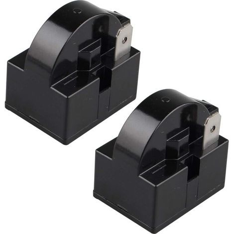 Packung mit 2 PTC 15 Ohm 220V einpoligen PTC-Anlaufrelais für Kühlschrank, Gefrierschrank und Kompressor, Schwarz (1 Fuß)