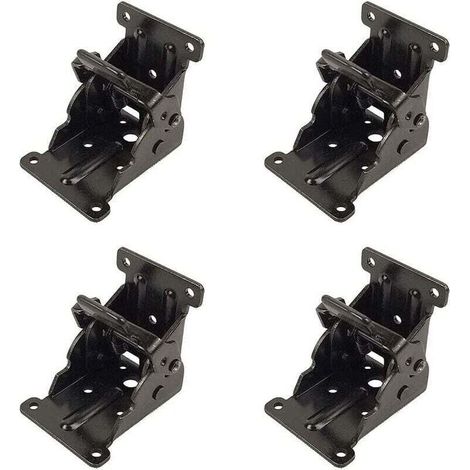Charnière Pliante Autobloquante, 4 Pcs charnière pliante pour armoire de cuisine, Charnière Pliante Pied 90 Degrés en Tôle d'acier, Verrouillage Extension Table Support d'étagère Pliable