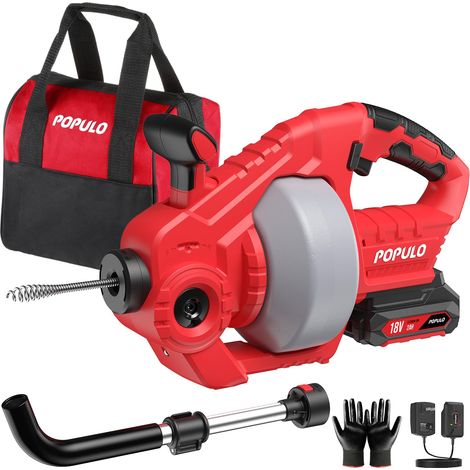 Furet Déboucheur Électrique 18 V, 7,6 m – Avance Automatique (1/5)