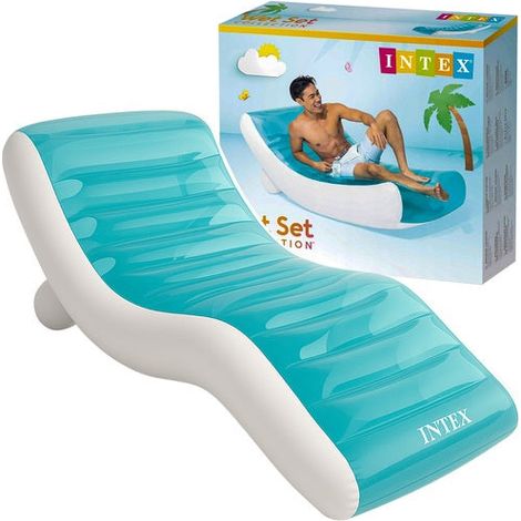 Aufblasbare Wasserliege, ergonomisch, 191 x 99 cm, Türkis