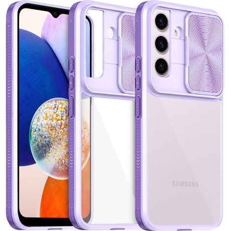 Custodia per Samsung Galaxy A14 4G/5G, con fotocamera a scorrimento, colore viola (1/5)