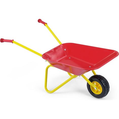 Brouette pour enfants avec pneu tout-terrain, rouge et jaune, à partir de 3 ans (1/5)