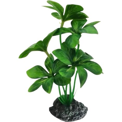 3 PCS Plantes artificielles pour aquarium, Décorations pour aquarium, Hamac à feuilles pour Betta, Plantes réalistes en soie et plastique de 7in, Décor de refuge pour Betta, Goldfish, Reptiles, Petits (1/4)