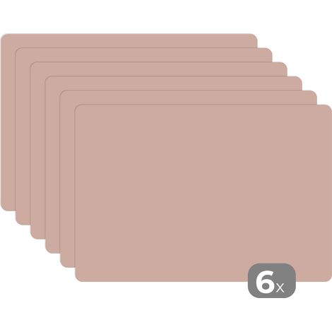 SETS DE TABLE Rose - Palette - Solide - Rose solide Lot de 6 Dessous de Plat 45x30 (1/5)