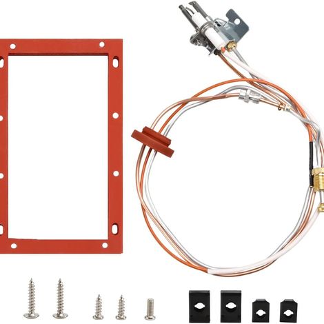 Replacement kit for natural gas water heater SP20305A, including the ignition unit and ignition device, compatible with GE