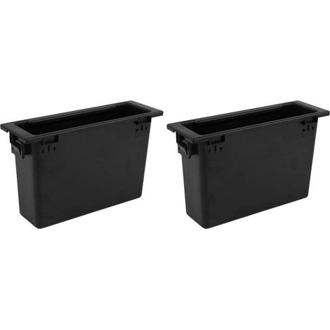 2X Scatola portaoggetti per autoradio da cruscotto Kit tasca 1Din per autoradio