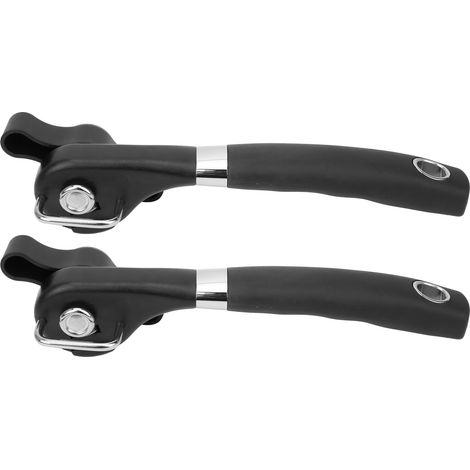 Lot de 2 ouvre-boîtes manuel en acier inoxydable, découpe lisse et sans bord tranchant, outil de sécurité à main (1/5)