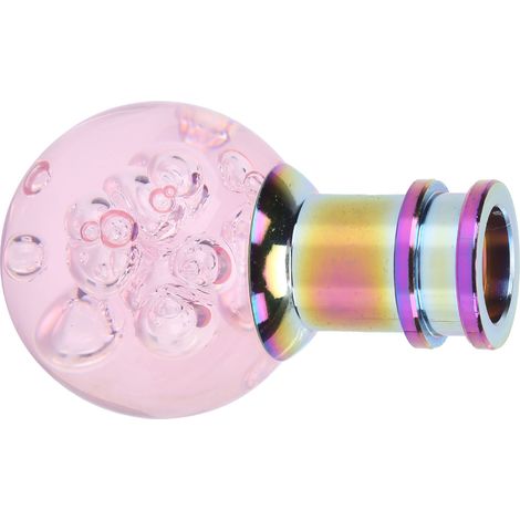 Pommeau de vitesse en cristal rose universel avec 3 adapteurs filetés pour levier de changement (1/5)