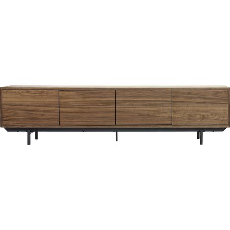 Mueble TV vintage de nogal y metal 200 cm MANNY (1/4)