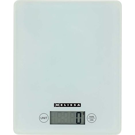 Báscula de cocina digital, vidrio templado, LCD, 5 kg máx.