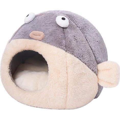 Tente pour chat recouverte de litière, espace de couchage pour animaux, maison pour chat, canapé pour chien, dôme, cachette pour chat, coussin pour chien (1/5)