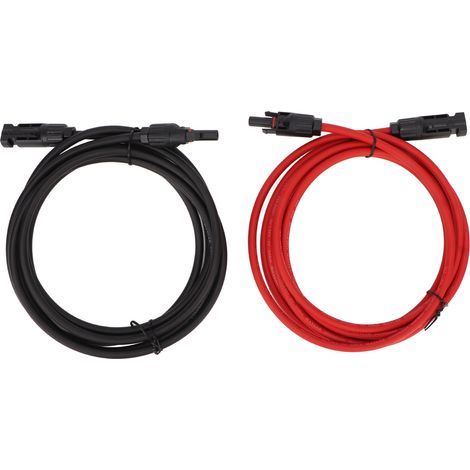 1 Paar 6 mm² Solarverlängerungskabel, PPE-Kupferisolierter Panel-Drahtadapter für Wohnmobil-Photovoltaikanlagen, 2 m / 6,6 ft (1/5)