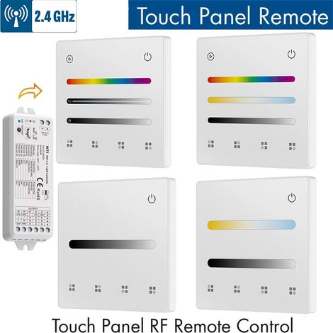 Telecomando a Pannello Touch RF 2.4G a 4 Scene o 4 Zone per Controller LED RGB-RGBW (1/5)