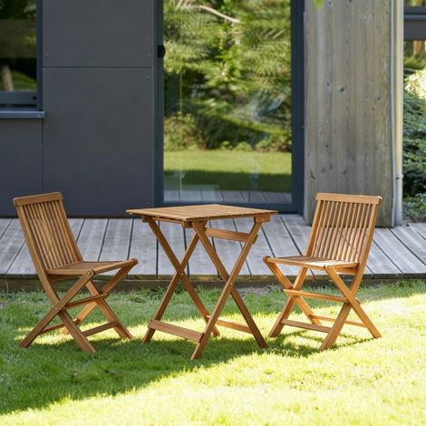 Bistro - Ensemble de jardin en acacia massif, 2 places (1/5)