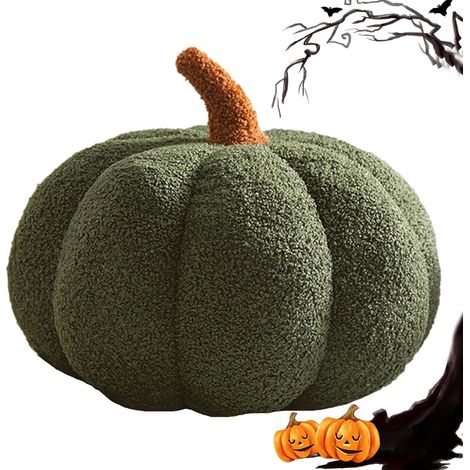 Oreiller en peluche en forme de d'Halloween pour canapé, lavable en machine, motif mignon pour Thanksgiving, chambre à coucher, salon, canapé, terrasse, maison hantée (1/5)