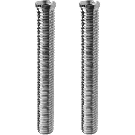 2 x Kitchen Sink Basket Screws 90 mm Washbasin Extended Bolt Screw M12 Screw Plug Screw Vier Fixing Accessories for Washbasin Strainer Cap, Silver (1/5)