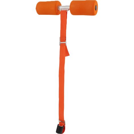 Appareil de musculation abdominale ajustable, équipement de sport maison robuste, couleur orange. (1/5)