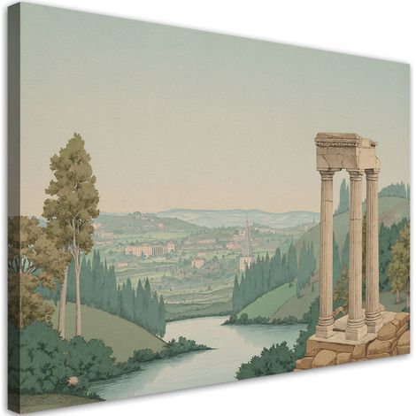 Tableau déco Paysage Arbres Architecture 90x60 (1/5)