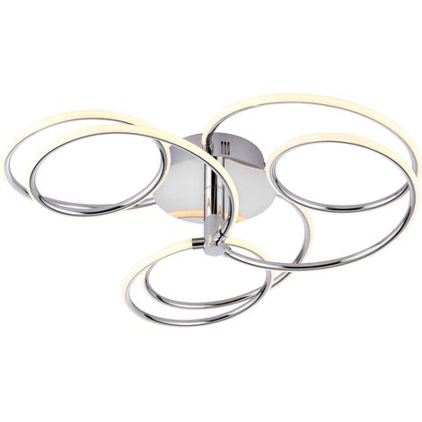 Endon Eterne - Piastra cromata con luce semi-incassata a LED e silicone bianco (1/5)