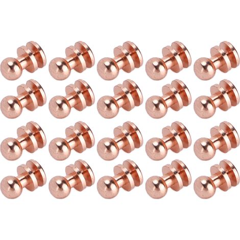 20set Brass Rivets Anti Oxidation Rose Gold Luggage Hardware Accessories for Purse Handbags ShoesLst7x6mm (1/5)